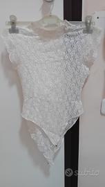 Body bianco in pizzo elegante tg. S/M  molto bello