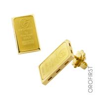 Orecchini lingotto in oro giallo