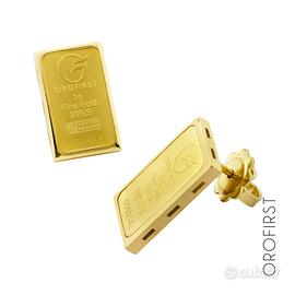 Orecchini lingotto in oro giallo