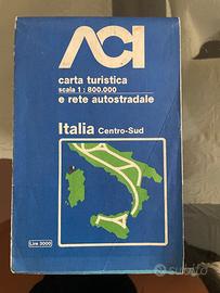 carta turistica autostradale aci Italia centro sud