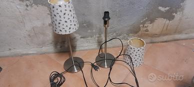 coppia lampade da tavolo Ikea con paralume