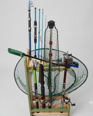 Attrezzatura completa da pesca 6 Canne Mulinelli 