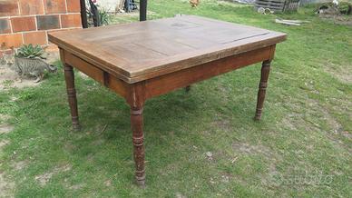 ANTICO TAVOLO ALLUNGABILE IN ROVERE 149x106 cm