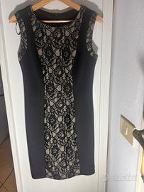 Abito nero elegante con pizzo Cynthia Rowley