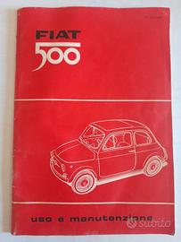 Libretto uso e manutenzione FIAT 500F e Cartellino