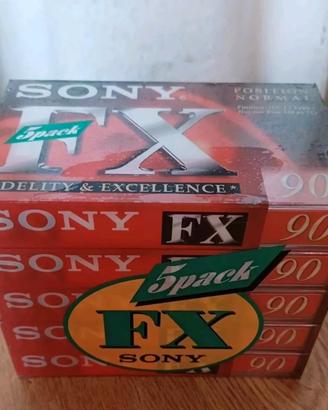 PACK 5 Cassette Audio SONY 5C-90FX1C NORMAL POSITI