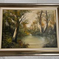 Quadro paesaggio boschivo