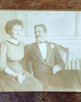 Foto D'epoca Uomo Donna Primi '900 Bianco e Nero 
