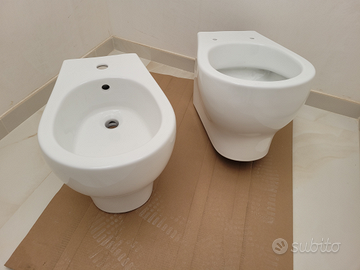Kit Sanitari a sospensione: wc+bidet+coprivaso