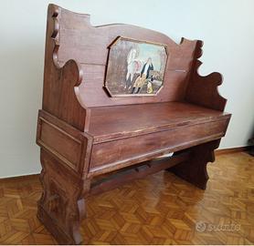 Panca Country Antica NOCE DIPINTO Olio Panchina