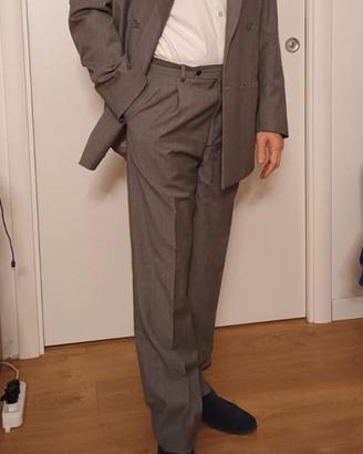 Completo sartoriale doppiopetto grigio uomo  48