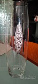 Vaso di cristallo e argento