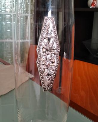 Vaso di cristallo e argento
