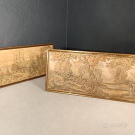 Coppia Grandi Arazzi Vintage 170x78 cm