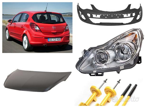 Opel Corsa D cofano fanale paraurti ammortizzatori