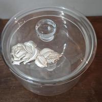 Barattolo in vetro decorato