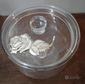 Barattolo in vetro decorato