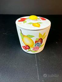 Vasetto coccio dipinto a mano anni 90 nuovo