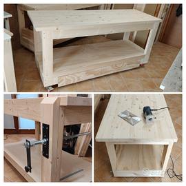 banco falegname tavolo da lavoro morsa fresa sega 