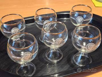 6 bicchieri Vecchia Romagna etichetta nera -