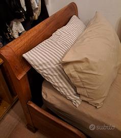 Letto barchettone singoli, 800 in noce