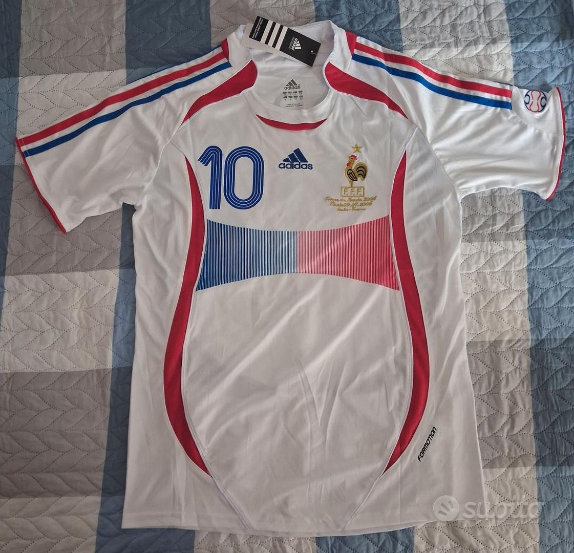 Maillot Vintage Zidane France Coupe Du Monde 1998 - Domicile Bleu - Taille M - Neuf Avec étiquettes
