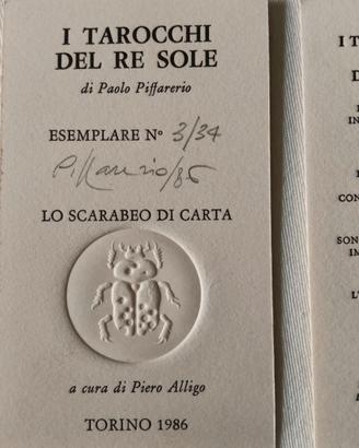 Tarot cards del "Re Sole" Edizione Lo Scarabeo