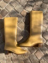 Stivali gomma con tacco donna