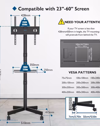 BONTEC Supporto TV Pavimento 23-60" 25kg