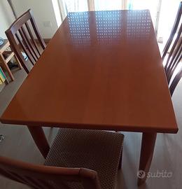 Tavolo legno massello noce mogano