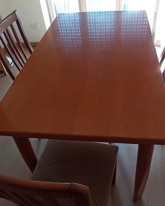 Tavolo legno massello noce mogano