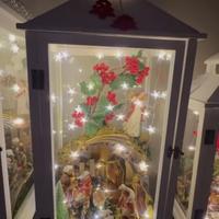 Presepe - In lanterna con lucine - Natale