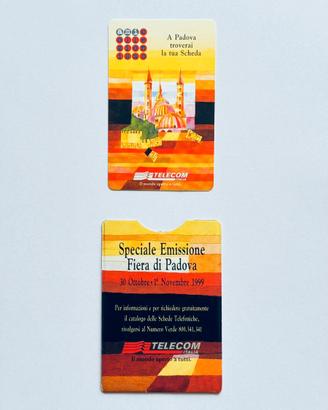 Fiera di Padova 1999 scheda telefonica con folder