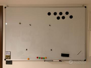 Lavagna bianca magnetica pennarelli 150x100 cm