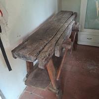 antico tavolo da falegname 
