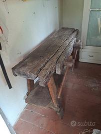 antico tavolo da falegname 