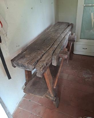 antico tavolo da falegname 