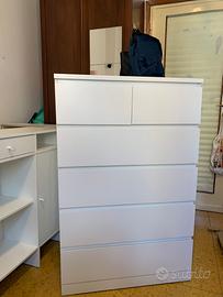 Cassettiera IKEA MALM 6 cassetti (bianca)
