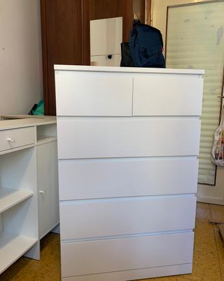Cassettiera IKEA MALM 6 cassetti (bianca)