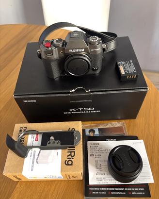Fujifilm X-T50 KIT XC15-45mmF3.5-5.6Argento