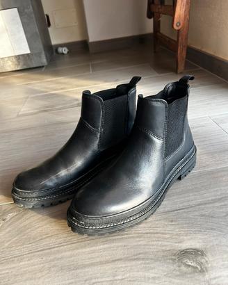 Stivaletti Pelle Nera Bata