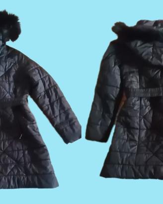 Giubboto con pelliccia e cappuccio capotto donna