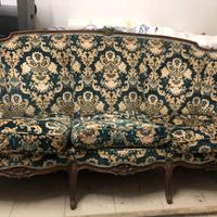 Divano 1900 in tessuto Damascato originale!