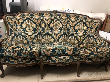 Divano 1900 in tessuto Damascato originale!