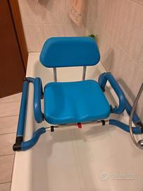sedia girevole per vasca imbottita