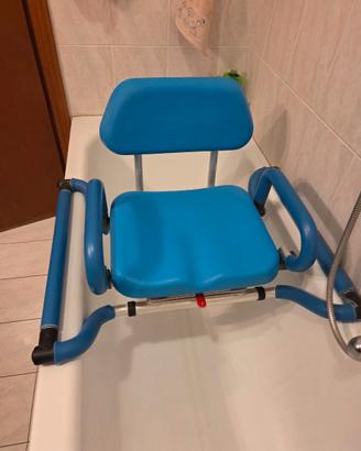 sedia girevole per vasca imbottita