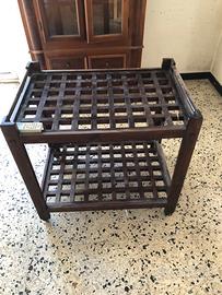 Carrello in legno con ruote cm 77x53 h 75