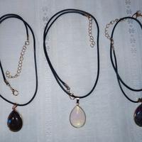 Collana con pietra dura naturale a goccia a scelta