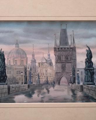 Dipinto ponte Karl Praga