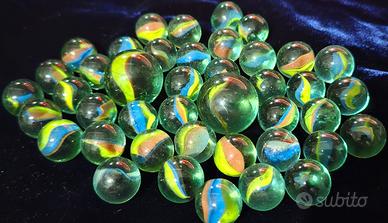 Stock Lotto 178 Biglie in Vetro Vintage Cat's Eye